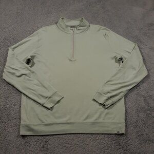 Tasc Performance Pullover Sweatshirt Pima Bamboo Blend Mens Size L Green 1/4 Zip